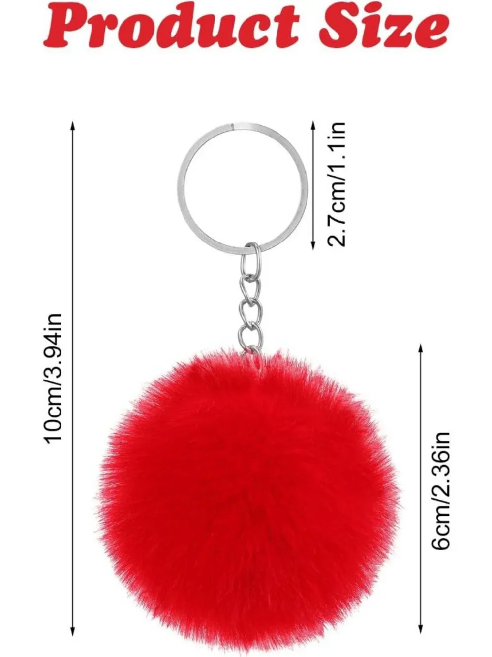 Colorful Pom Pom Keychains - 120 Pcs Fuzzy Ball Keyrings for DIY Gifts & Crafts